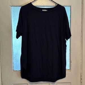 NewChoice Women’s Dark Navy Blue Short Sleeve Casual Tee shirt top size 2XL